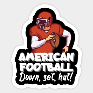 American football down, set, hut! Sticker